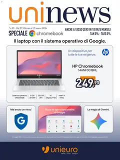 Anteprima dell'opuscolo Unieuro volantino Chromebook dal negozio Unieuro valido da 27/02/2026