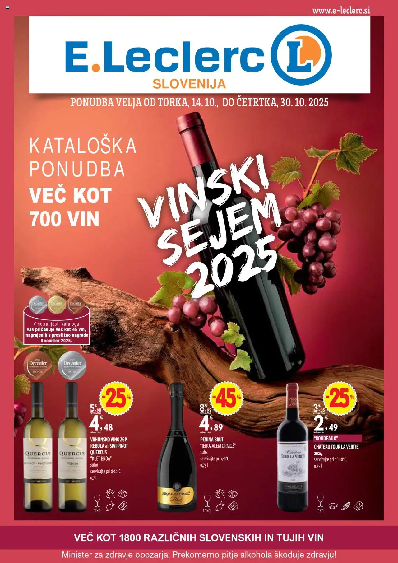 E.leclerc Katalog vinski sejem od 14.10.2025 - aktualna ponudba - stran 1