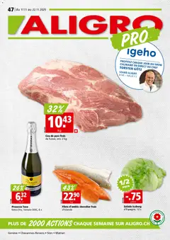 Vorschau des Merkblatts Aktionen Chavannes, Matran, Genève, Sion vom Shop Aligro gültig von 17.11.2025 bis 22.11.2025