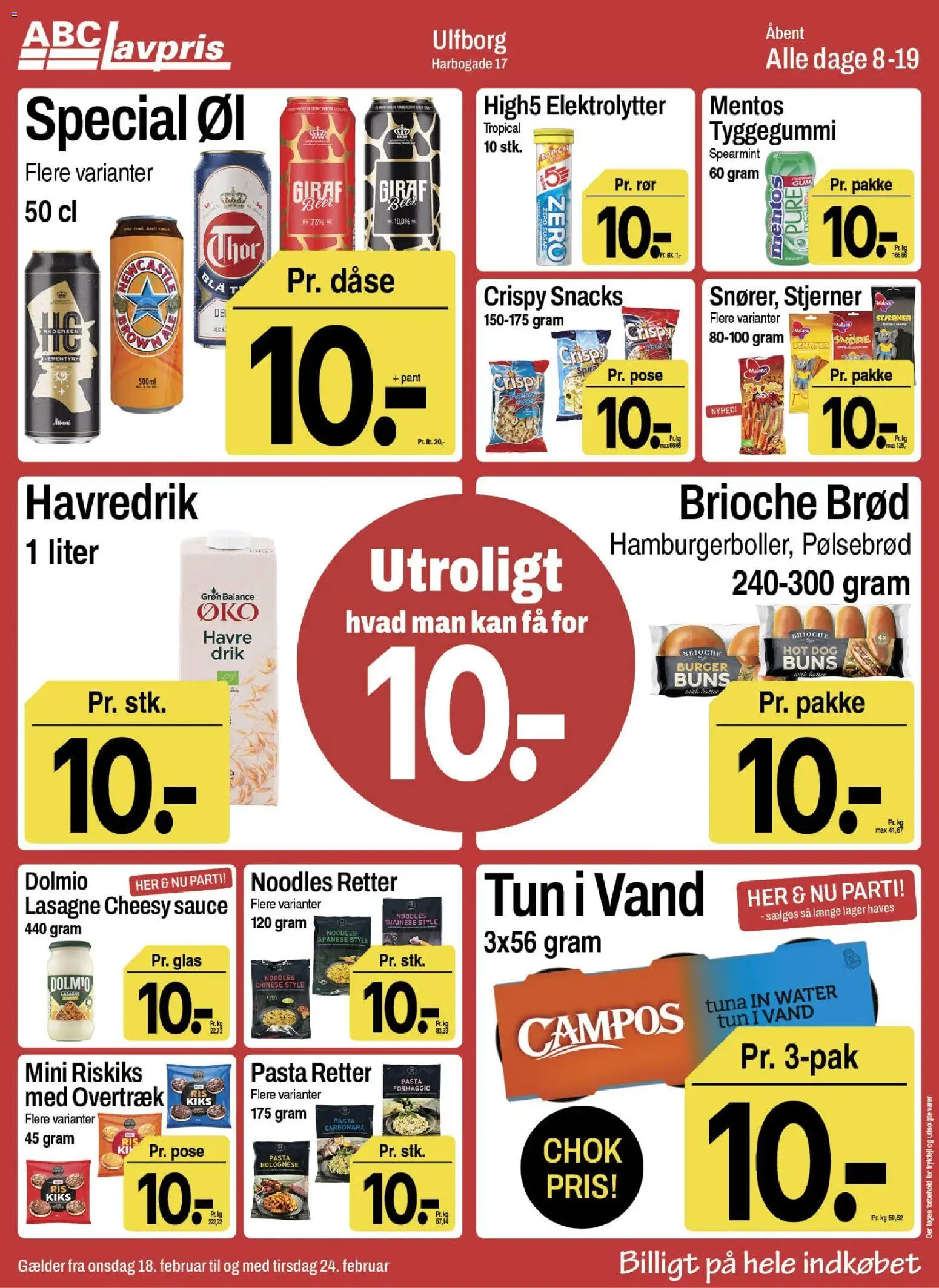 Eksempel på tilbudsavis Ulfborg fra butik Abc Lavpris gyldig fra 18/02/2026