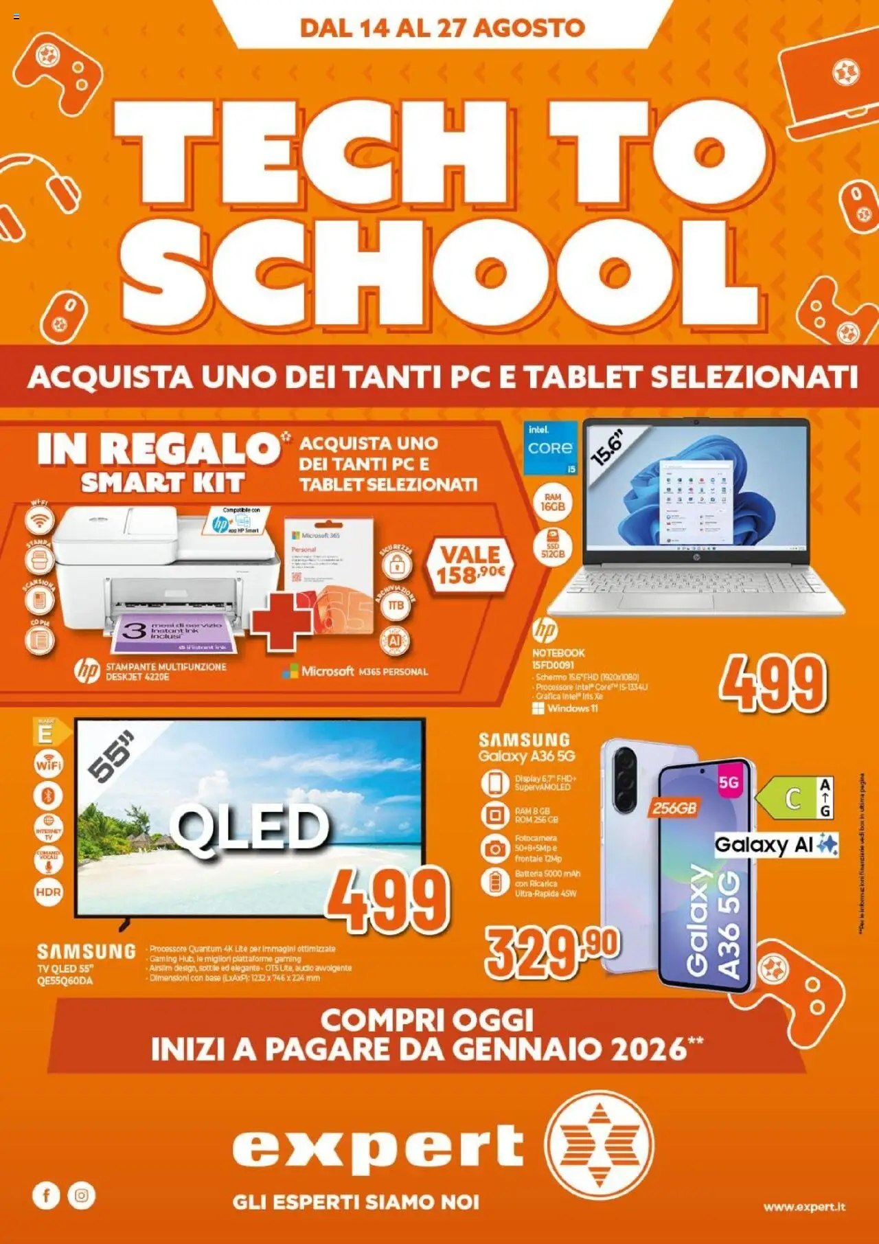 Volantino Expert valido da 14/08/2025 numero di pagina 1