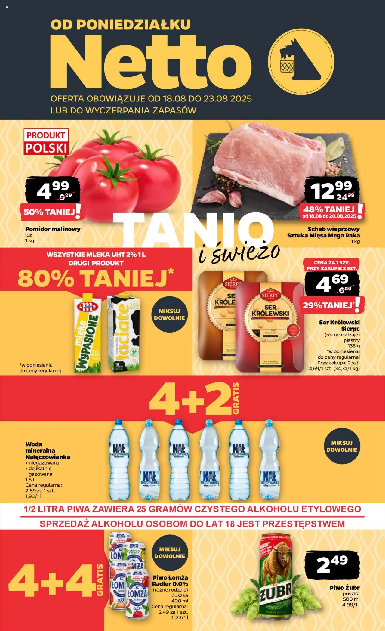 NETTO Gazetka spożywcza od 18.08.2025 - Nowa ulotka (PFD) - Numer strony 1