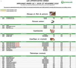 Prévisualisation de Opportunités Marée du magasin Promocash formulaire valide 25/11/2025