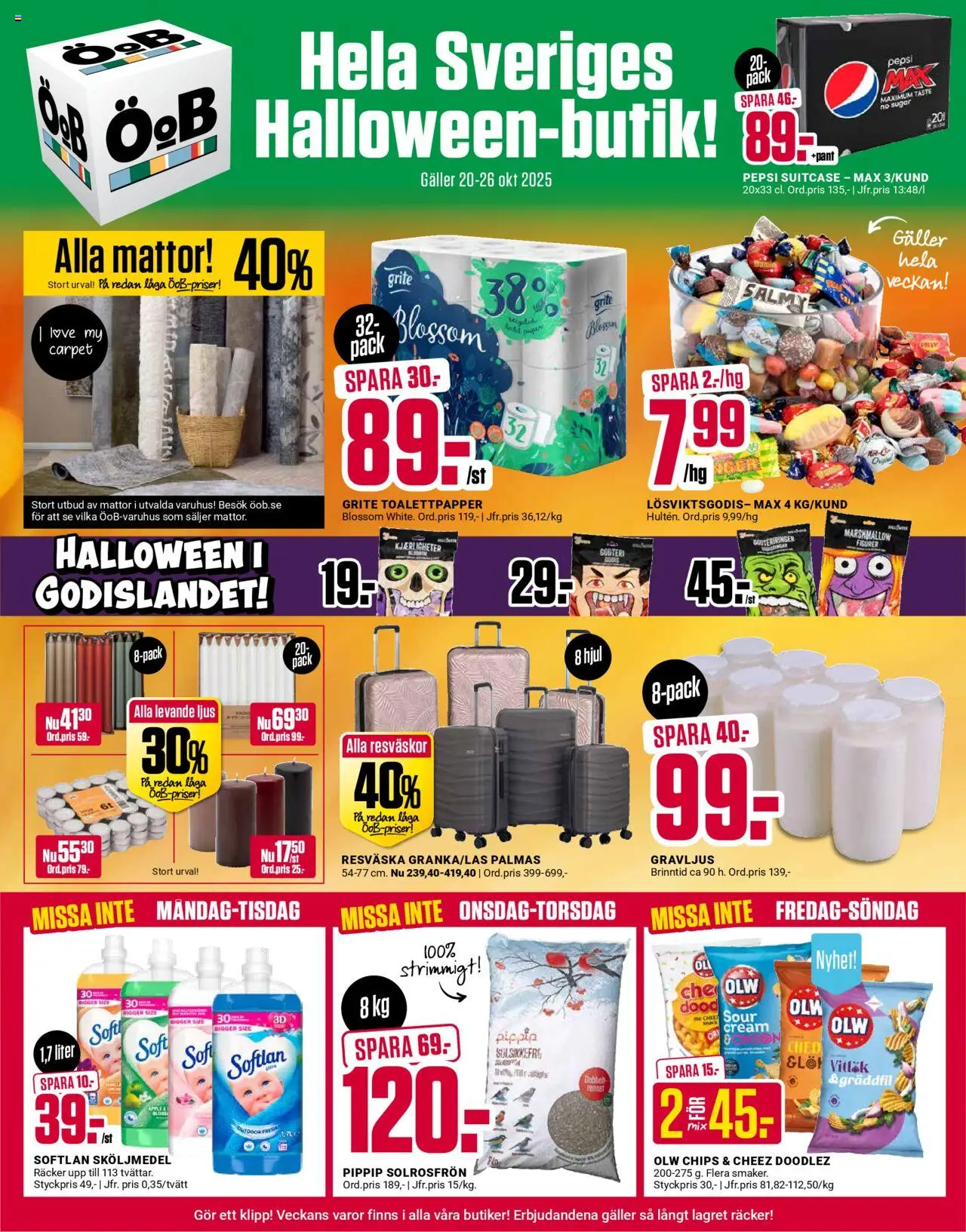Aktuella reklamblad ÖoB är giltig 20/10 2025 > Veckans Erbjudanden gäller från 20/10/2025 till 26/10/2025 sidnummer 1