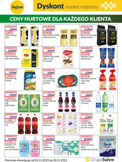Pogląd gazetki "Dyskont" ze sklepu Sużyw ważnej od 01.11.2025
