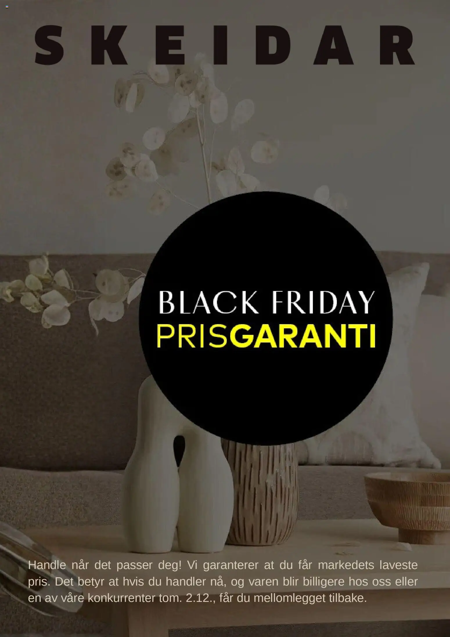 Forhåndsvis Black Friday Varsel fra butikk Skeidar gyldig fra 28/10/2025
