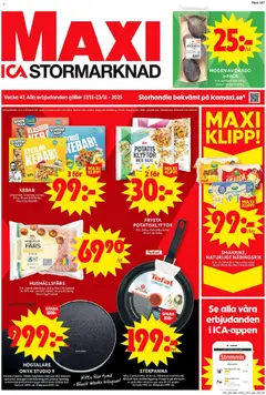 Förhandsgranska reklamblad Black Friday från butik ICA Maxi gäller från 17/11/2025
