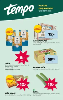 Förhandsgranska reklamblad Aktuella reklamblad Tempo från butik Tempo gäller från 12/01/2026