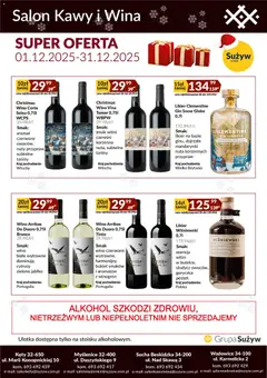 Pogląd gazetki "Salon kawy i wina" ze sklepu Sużyw ważnej od 01.12.2025