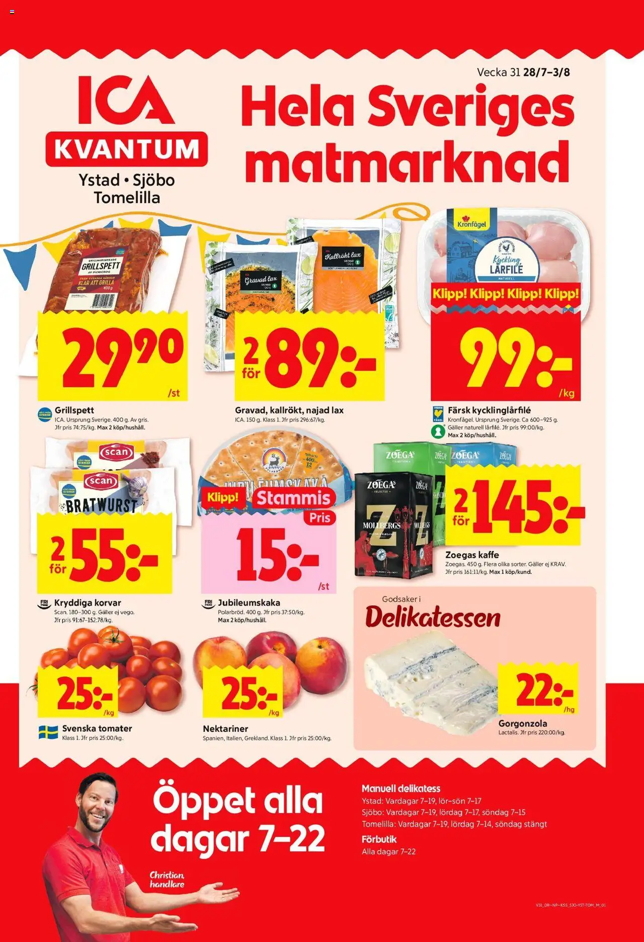 Sjöbo är giltig 28/07 2025 > Veckans Erbjudanden gäller från 28/07/2025 till 03/08/2025 sidnummer 1