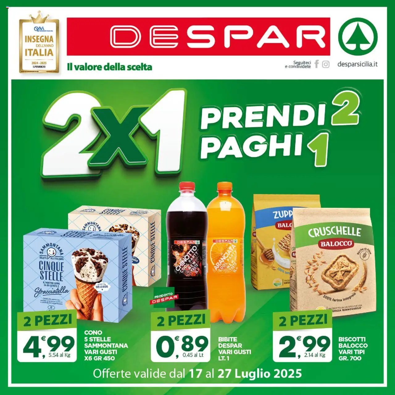 Volantino Despar valido da 17/07/2025 numero di pagina 1