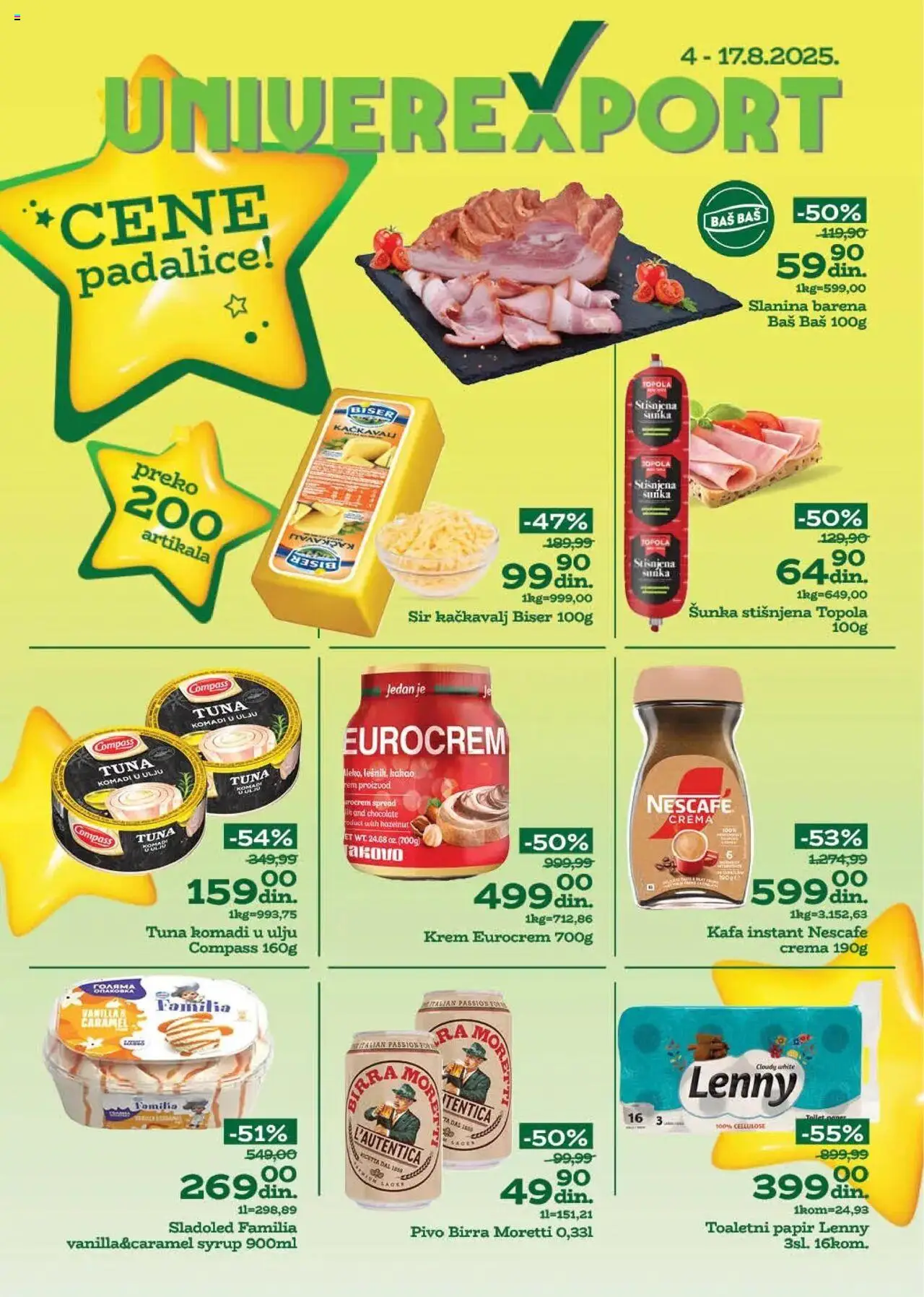 Univerexport katalog važi od 04.08.2025 - stranica 1