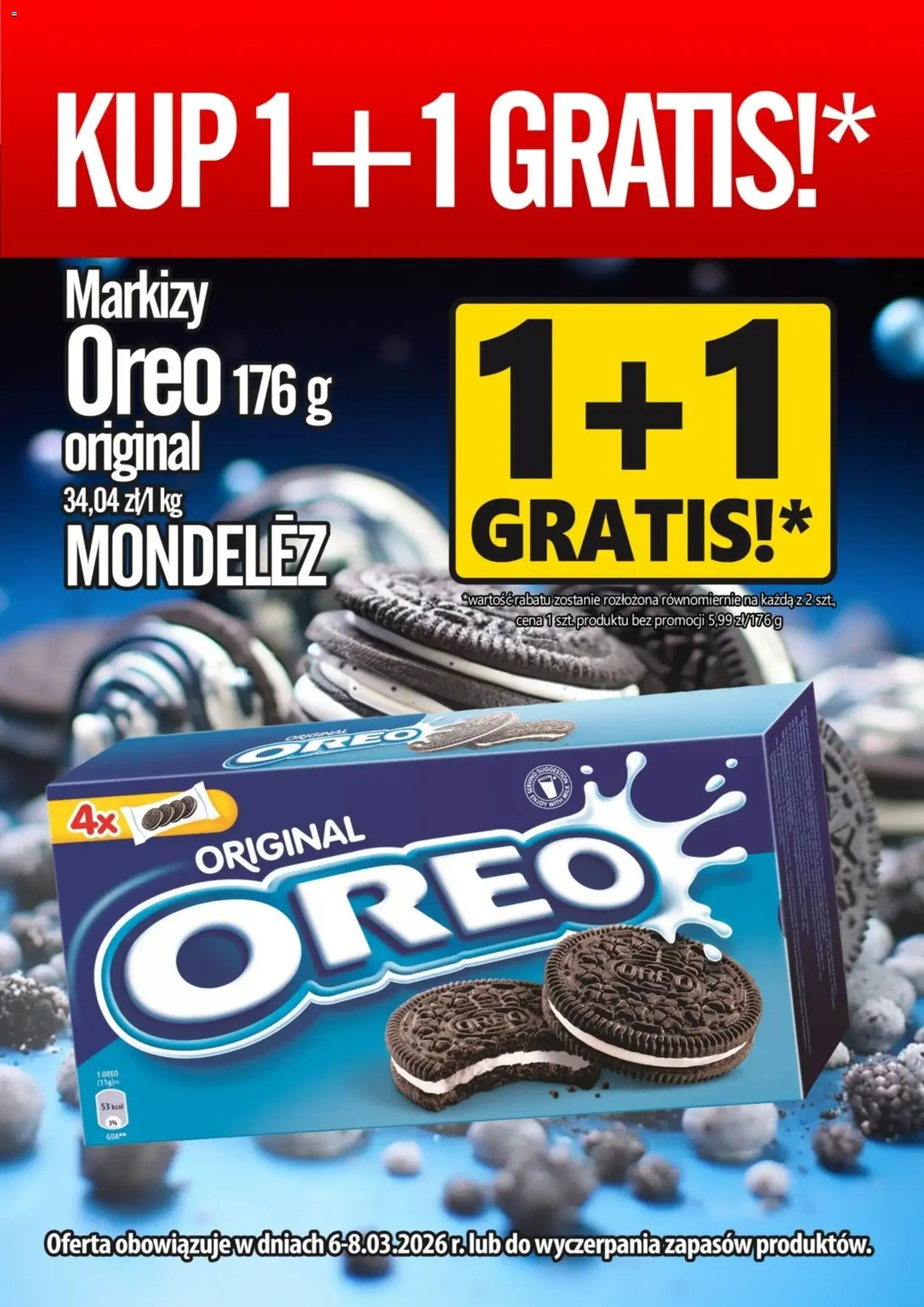 Pogląd gazetki "Prim Market promocja - Ciastka Oreo" ze sklepu Prim Market ważnej od 06.03.2026 - Oreo