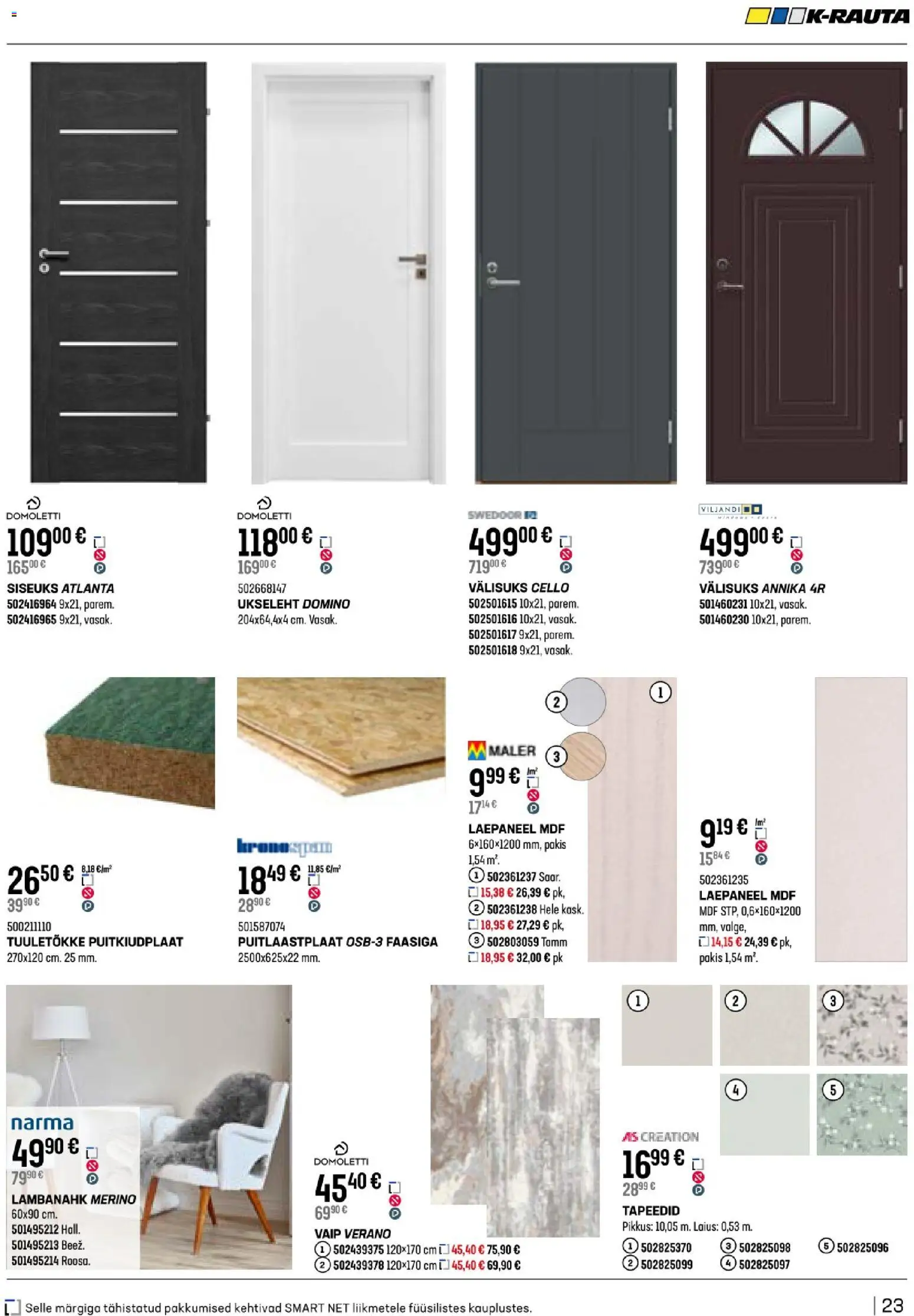 K-Rauta kliendilehe eelvaade alates 2026.01.07