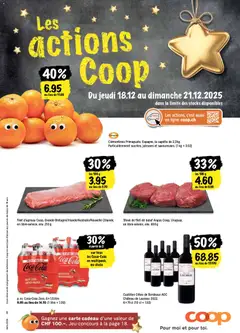 Vorschau des Merkblatts Les actions de la semaine vom Shop Coop gültig von 18.12.2025 bis 21.12.2025