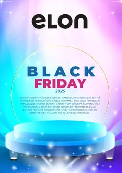 Forhåndsvis Black Friday Varsel fra butikk Elon gyldig fra 22/10/2025