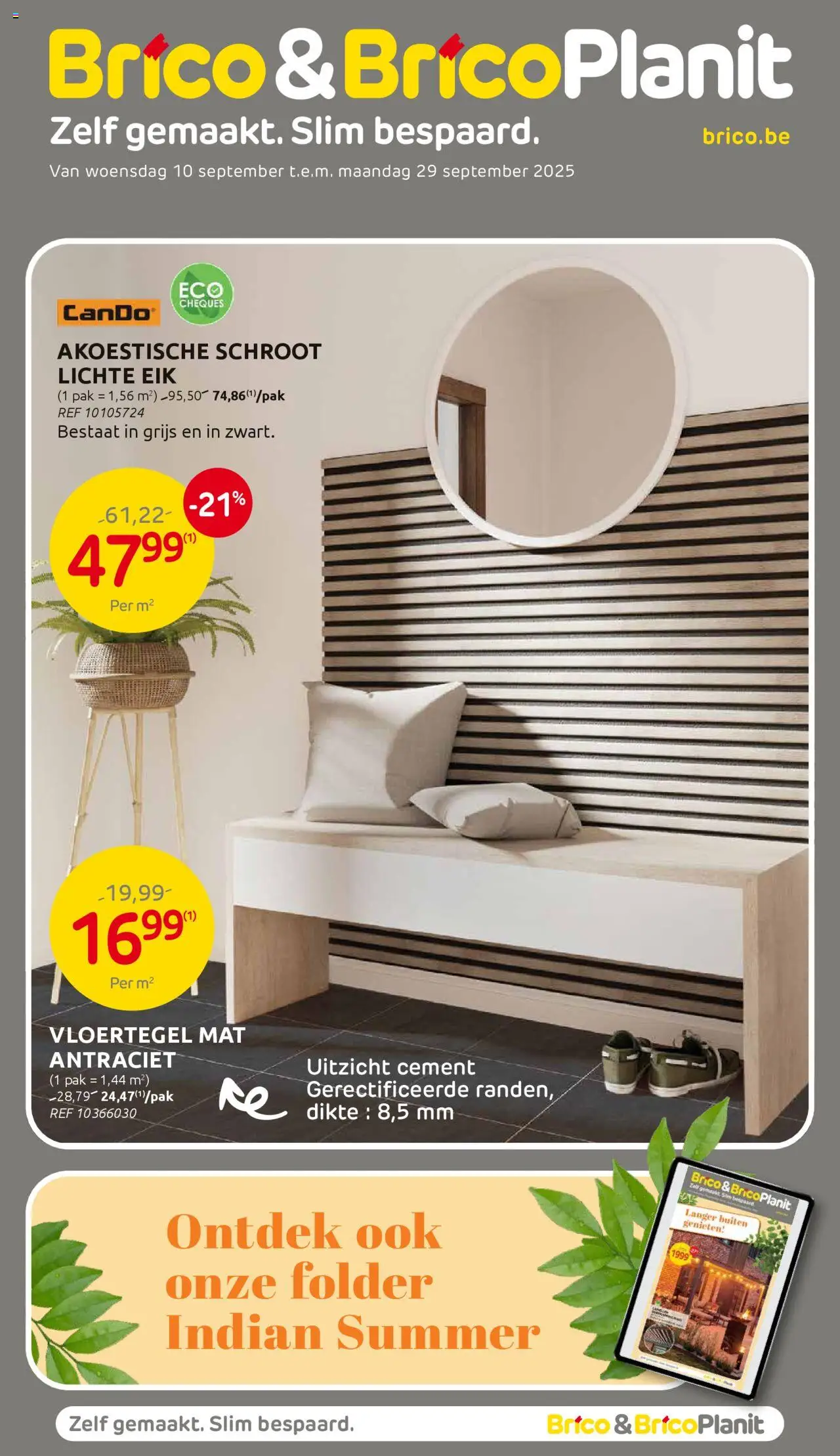 Brico shop Folder geldig vanaf 10/09/2025 - Paginanummer 1