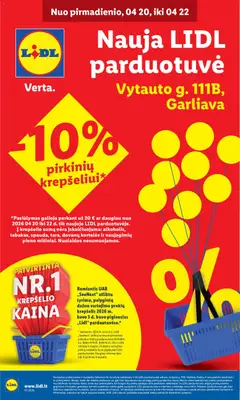 LIDL parduotuvės leidinio LIDL leidinys - Nauja parduotuvė Garliavoje galiojančio nuo 2026.04.20 peržiūra