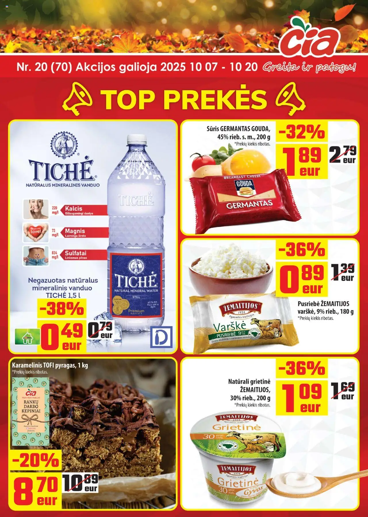 ČIA MARKET leidinys galioja nuo 2025.10.07 – puslapio numeris 1
