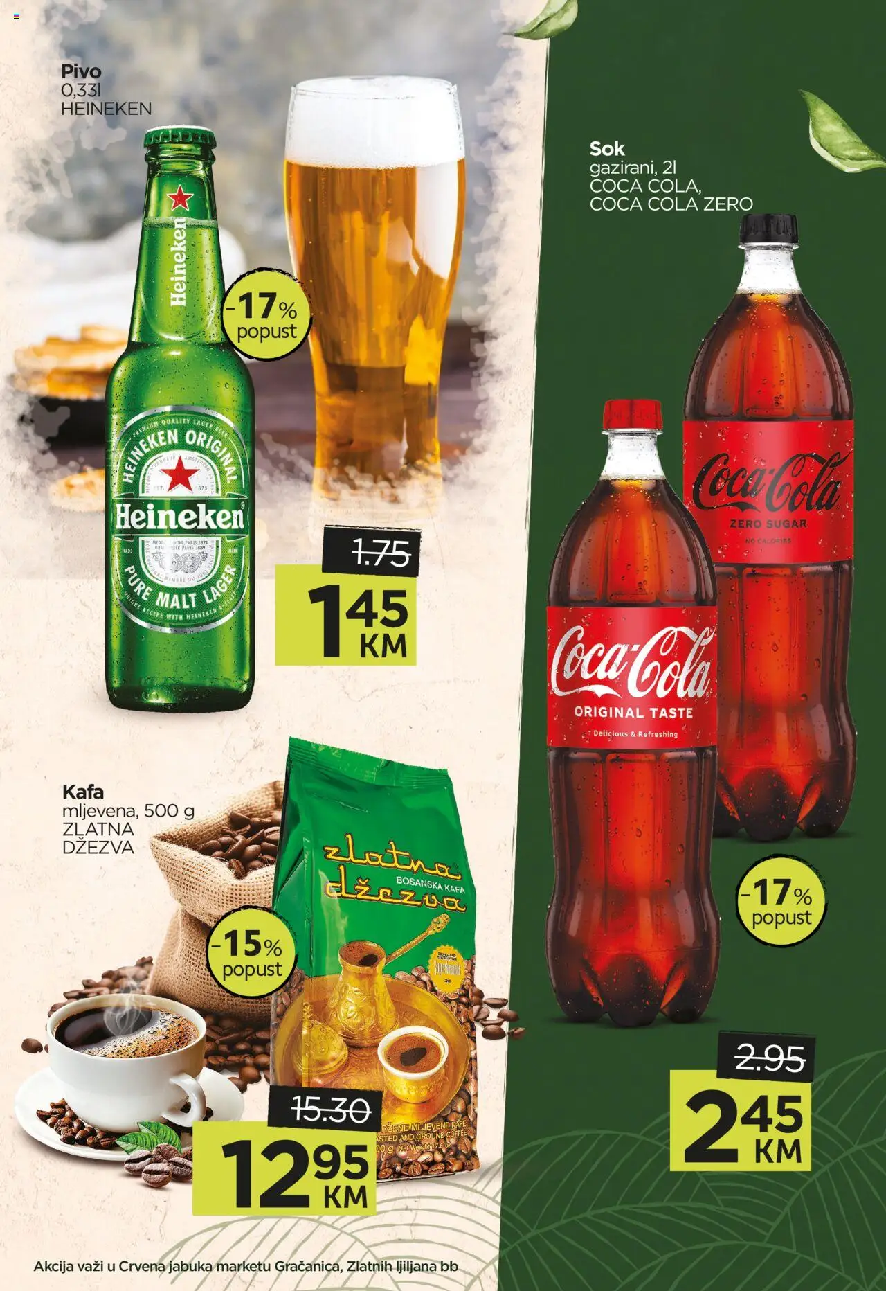 Pregled letka Katalog Akcija Crvena jabuka Gračanica trgovine Crvena jabuka vrijedi od 2025.10.02