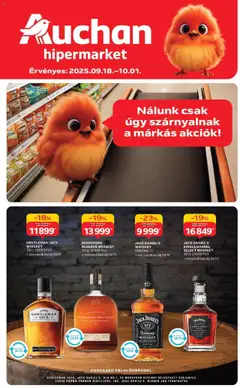 Auchan - Hipermarket márkás akciók megtekintése, amely érvényes 2025.09.18.-től