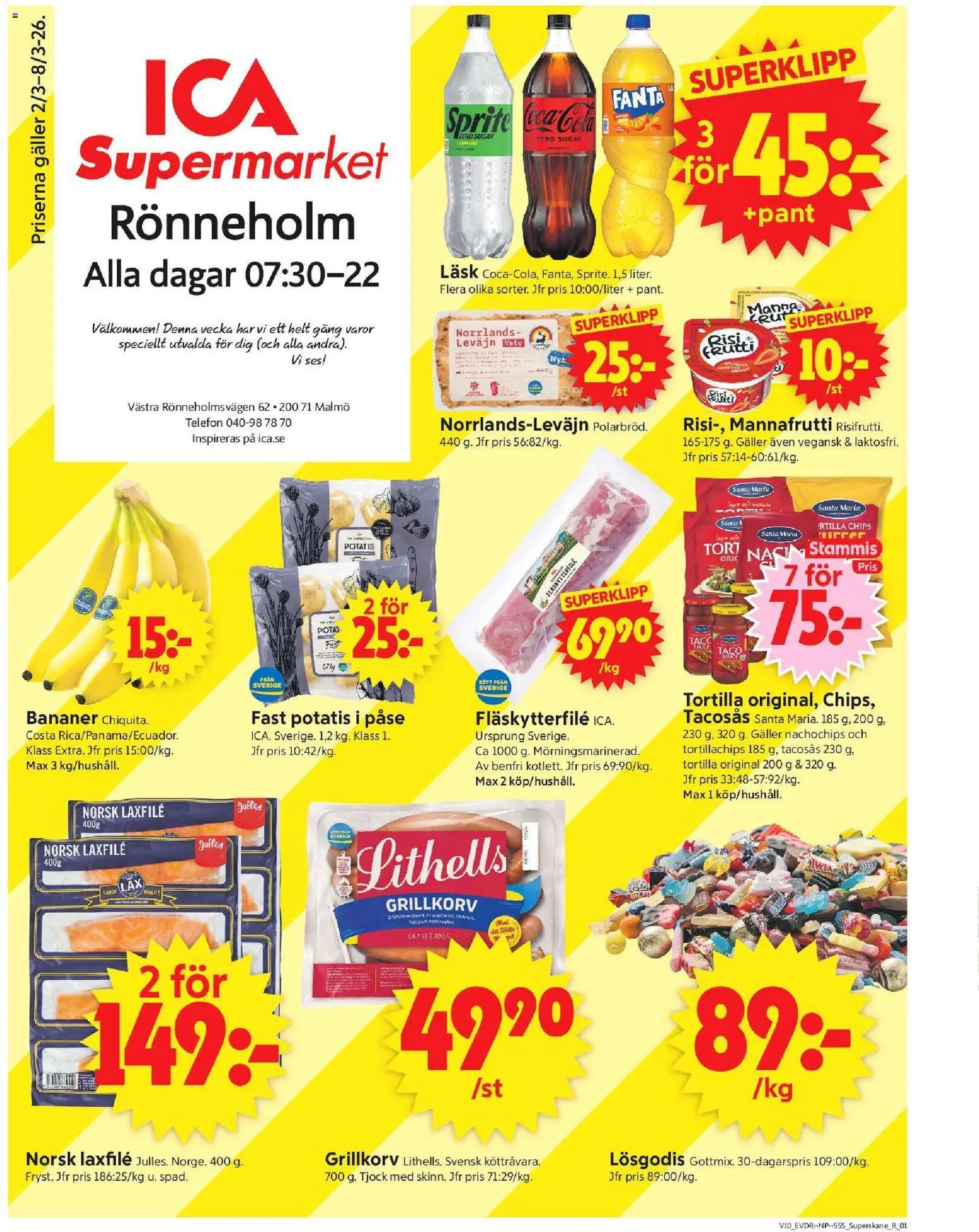 Förhandsgranska reklamblad Malmö från butik ICA Supermarket gäller från 02/03/2026