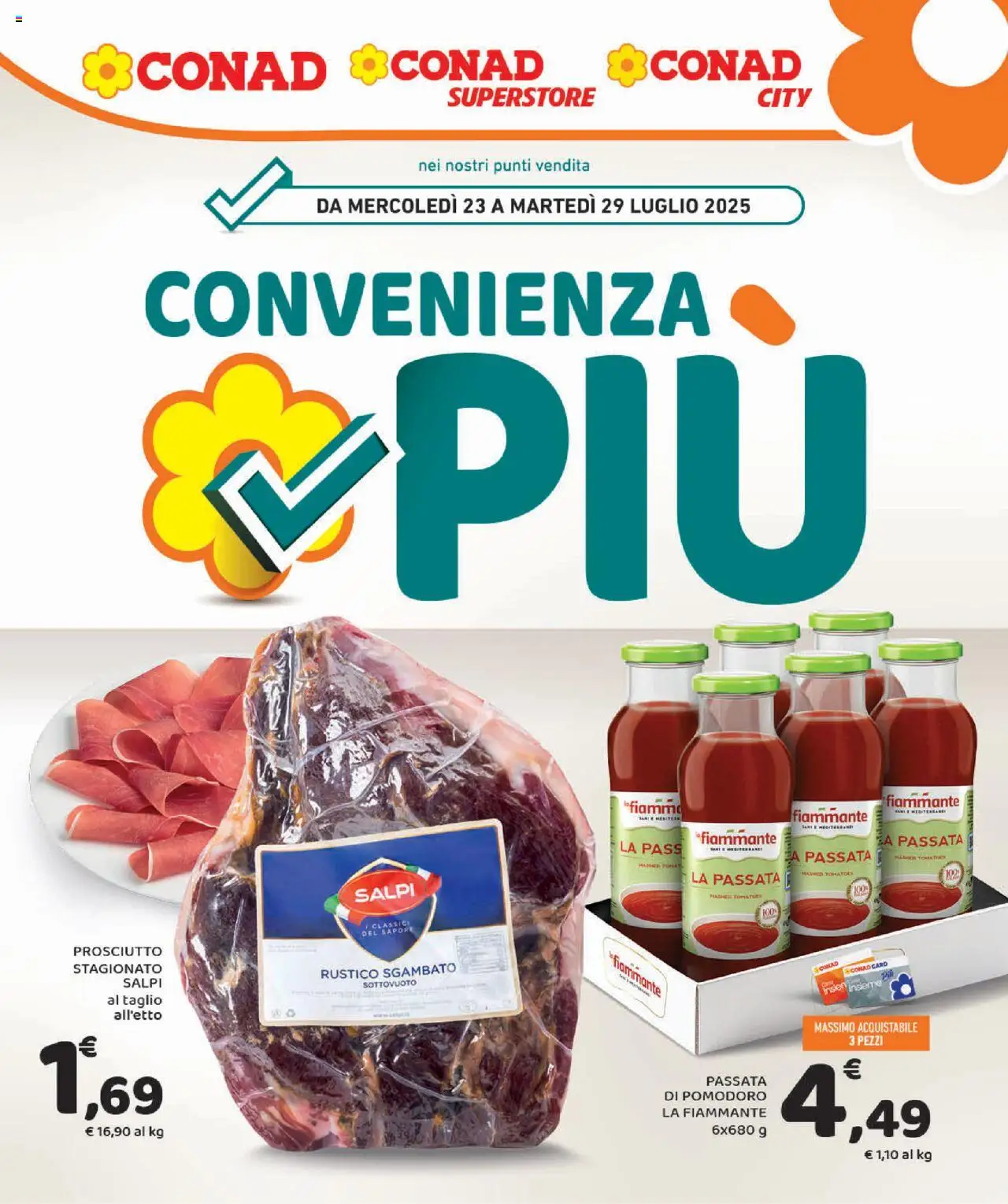 Volantino Conad valido da 23/07/2025 numero di pagina 1