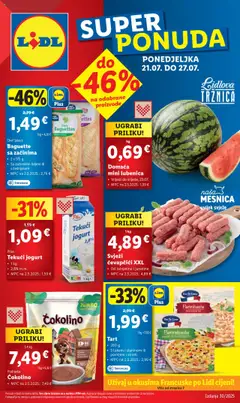 Pregled letka Katalog trgovine Lidl vrijedi od 21.07.2025