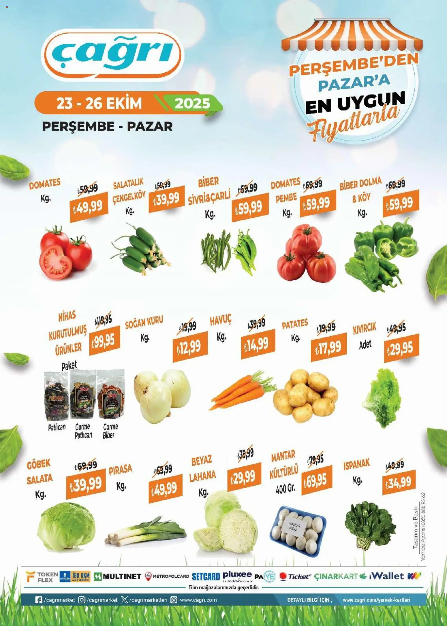 Çağrı Market Manav Katalog (23 Ekim 2025) - Indirim, Broşür - Sayfa numarası 1