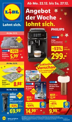 Vorschau von dem Prospekt des Geschäftes Lidl, gültig ab dem 22.12.2025