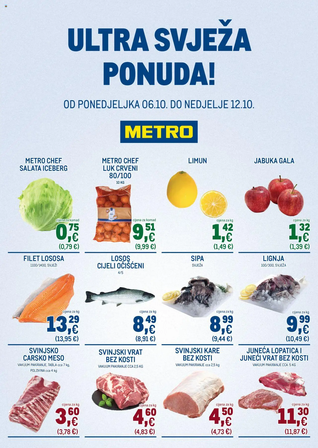 Metro aktualni Ultra svježa ponuda vrijedi od 06.10.2025 - tjedna akcija broj stranice 1