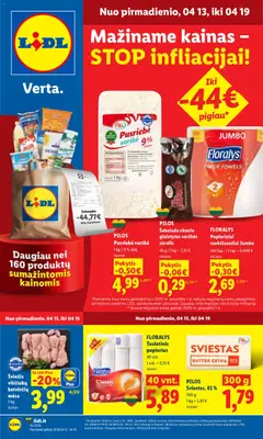 LIDL parduotuvės leidinio LIDL leidinys galiojančio nuo 2026.04.13 peržiūra