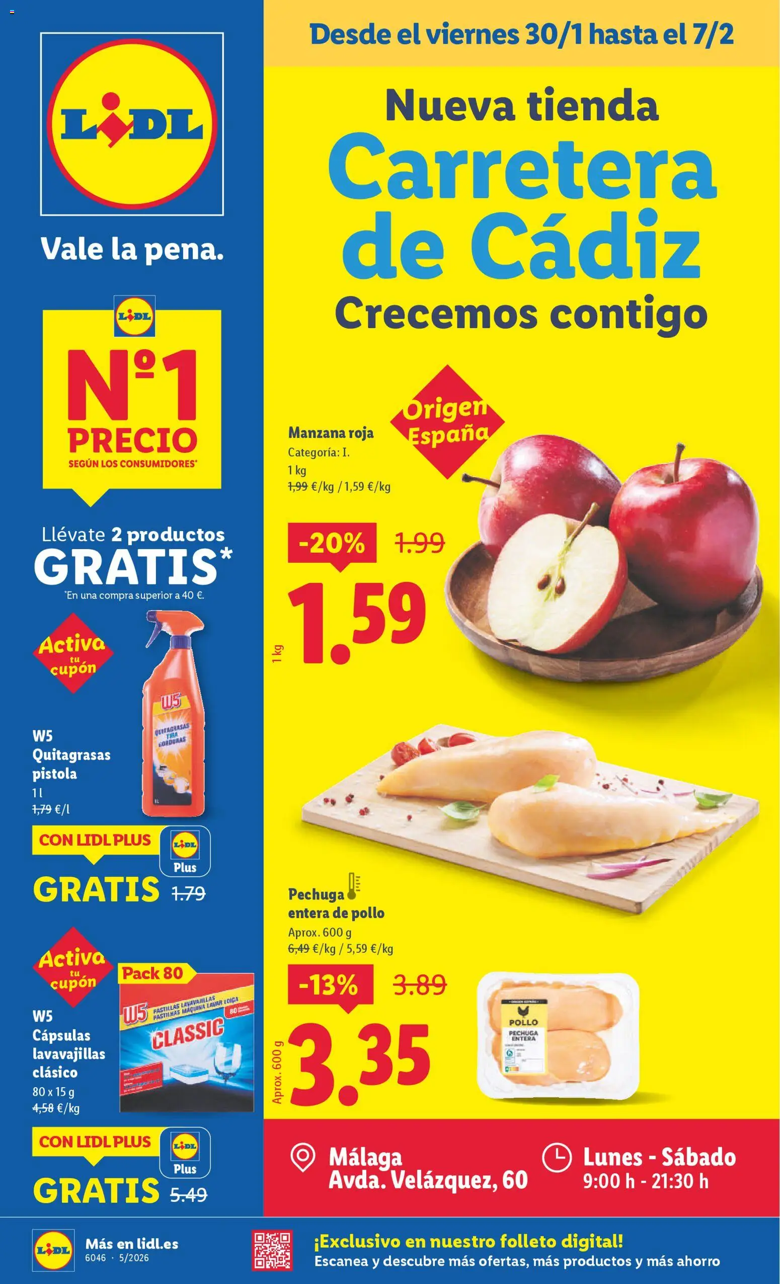 Vista previa del folleto de la tienda Lidl válido desde el 30/01/2026 - Apple, Lavavajillas, Manzana, Cápsulas, Pollo