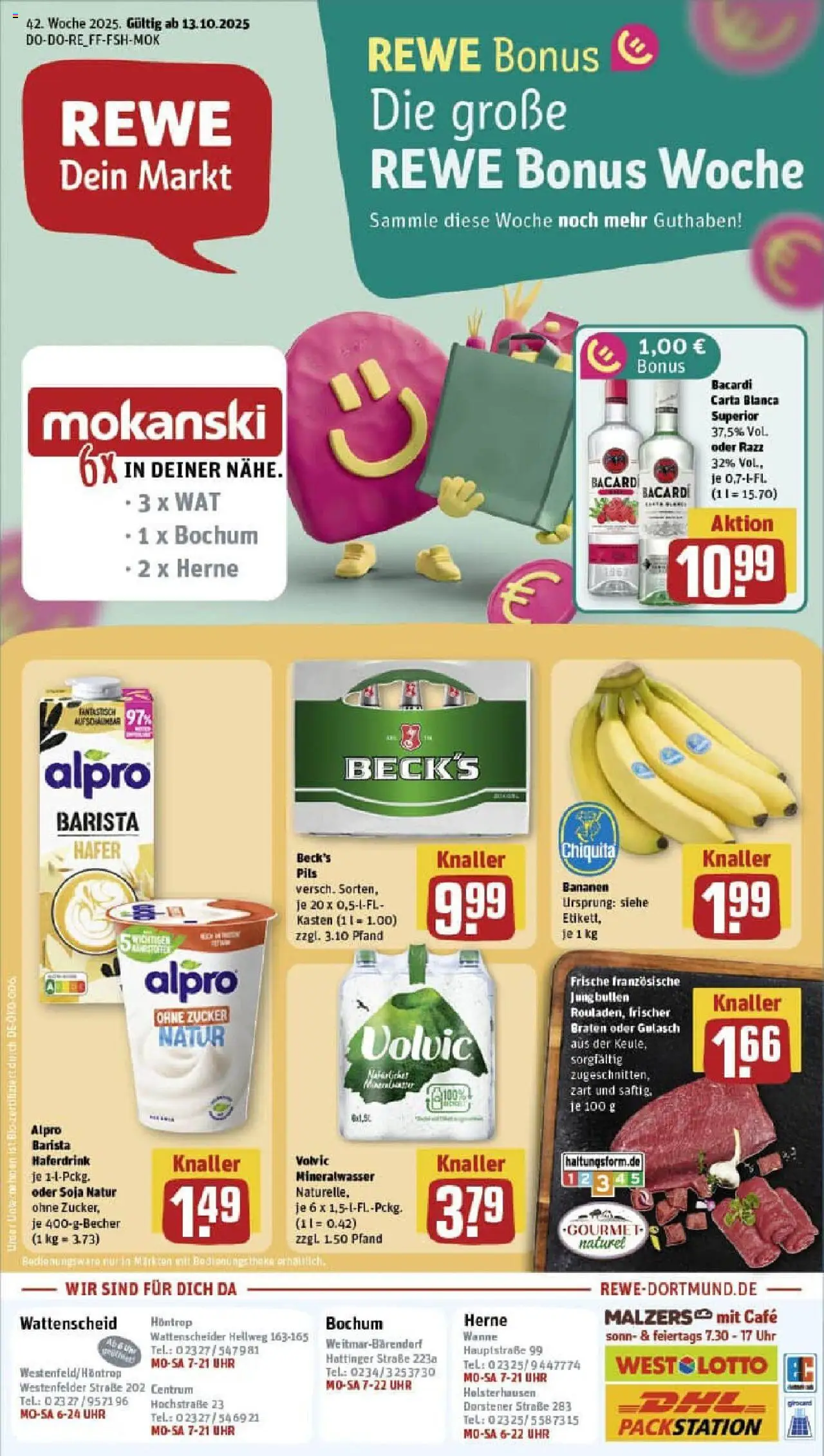 REWE Prospekt ab 13.10.2025 nächste Woche - Prospekt Bochum	