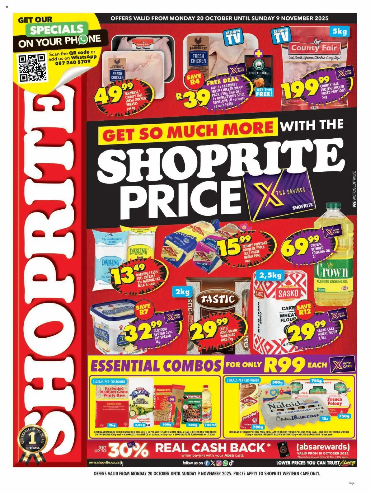 Shoprite Western Cape - Shoprite Price 20/10 - 09/11/2025 >> Catalogue