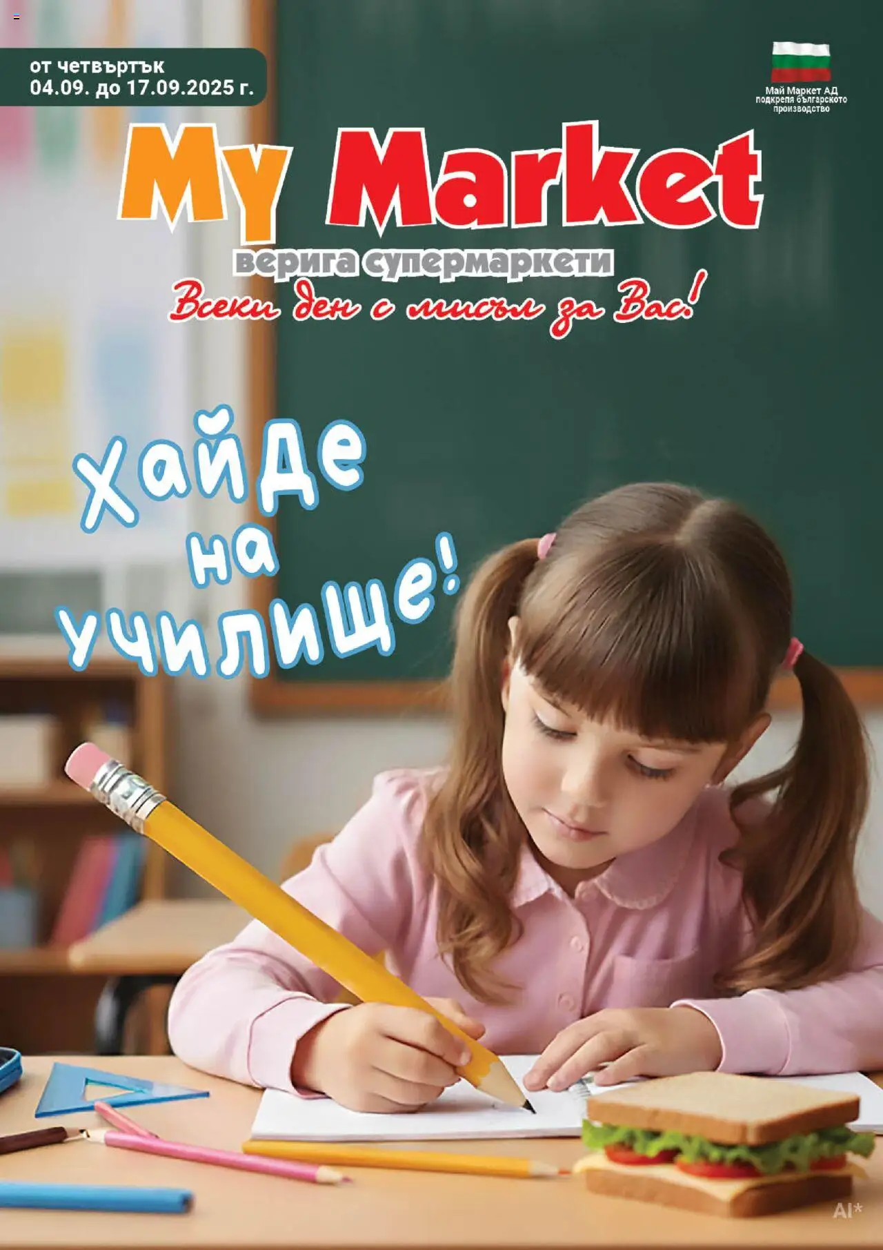 Брошура на магазин My Market и офертите му валидни от 04.09.2025 - Номер на страницата 1