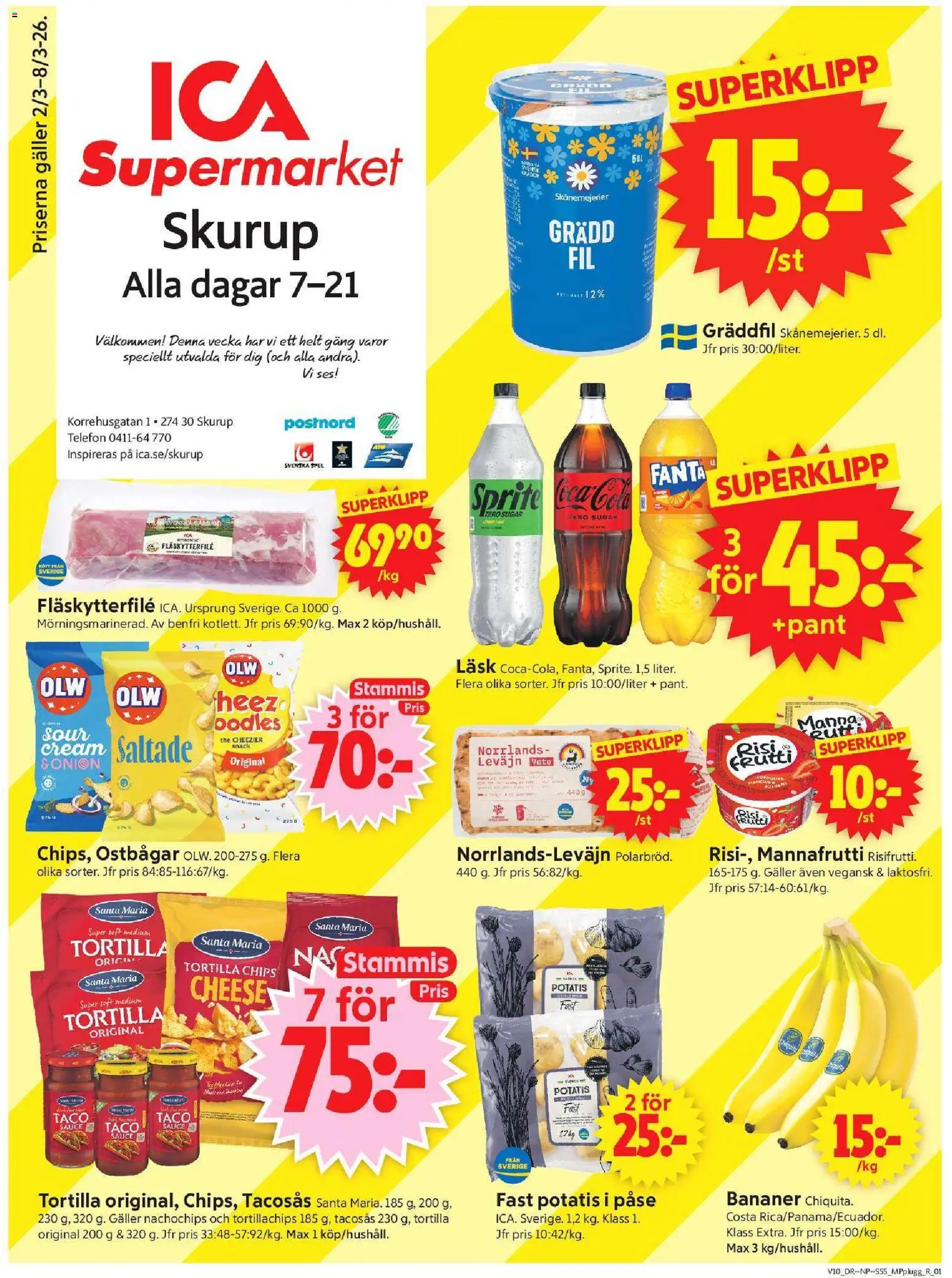 Förhandsgranska reklamblad Skurup från butik ICA Supermarket gäller från 02/03/2026