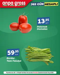 Anpa Gross Meyve Sebze 16.09.2025 - Broşürünün önizlemesi