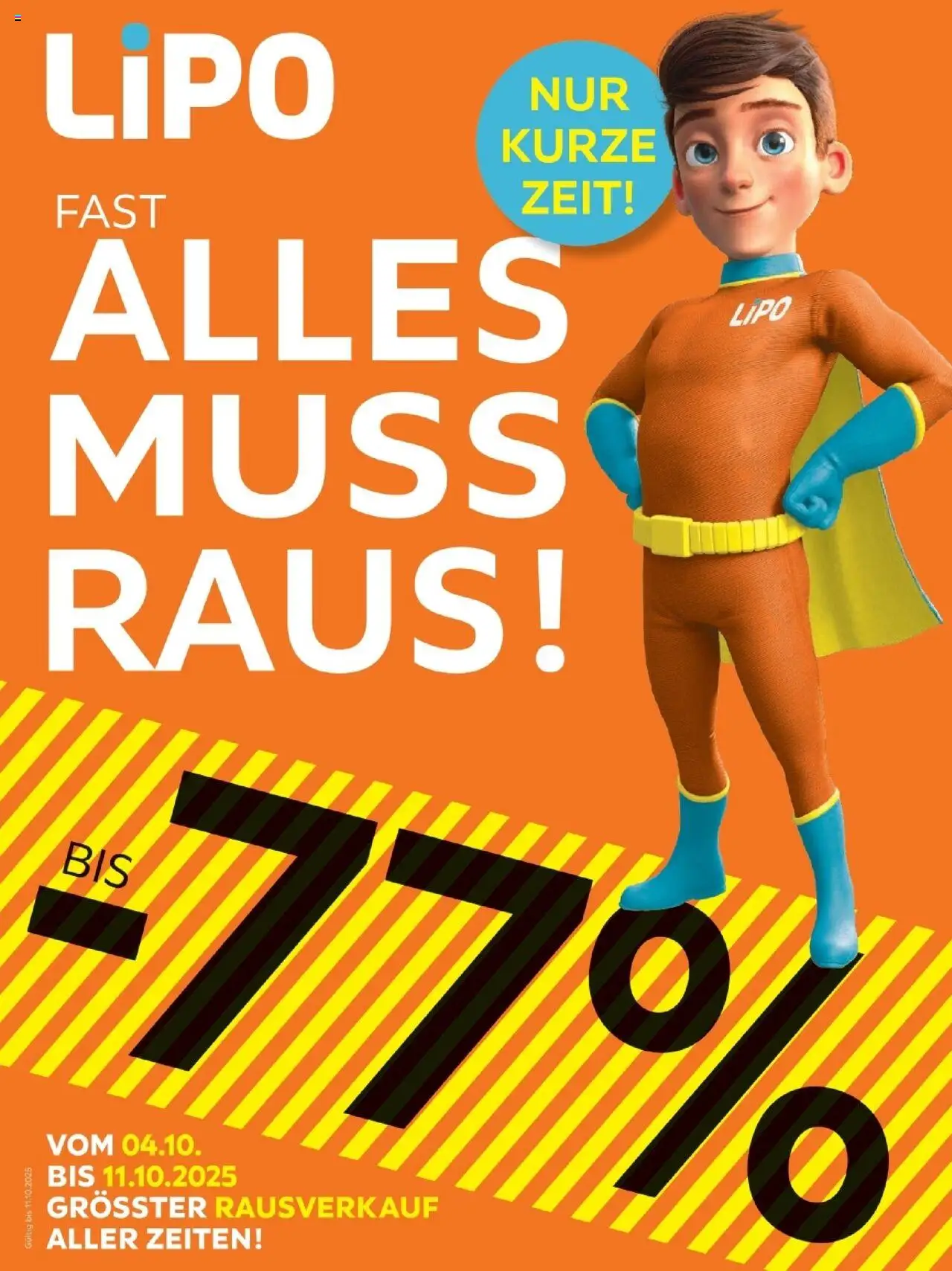 Vorschau des Merkblatts Aktionen Alles Muss Raus vom Shop Lipo gültig von 04.10.2025 bis 