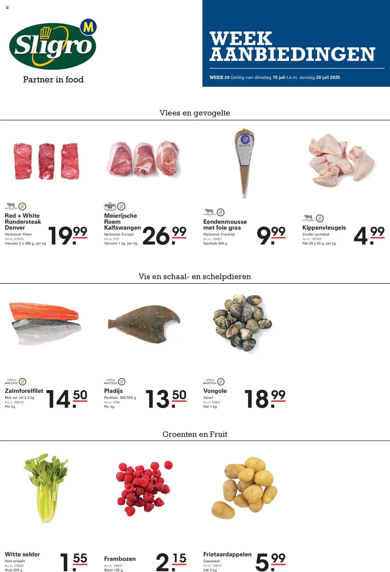 Sligro shop Folder geldig vanaf 15/07/2025 - Paginanummer 1