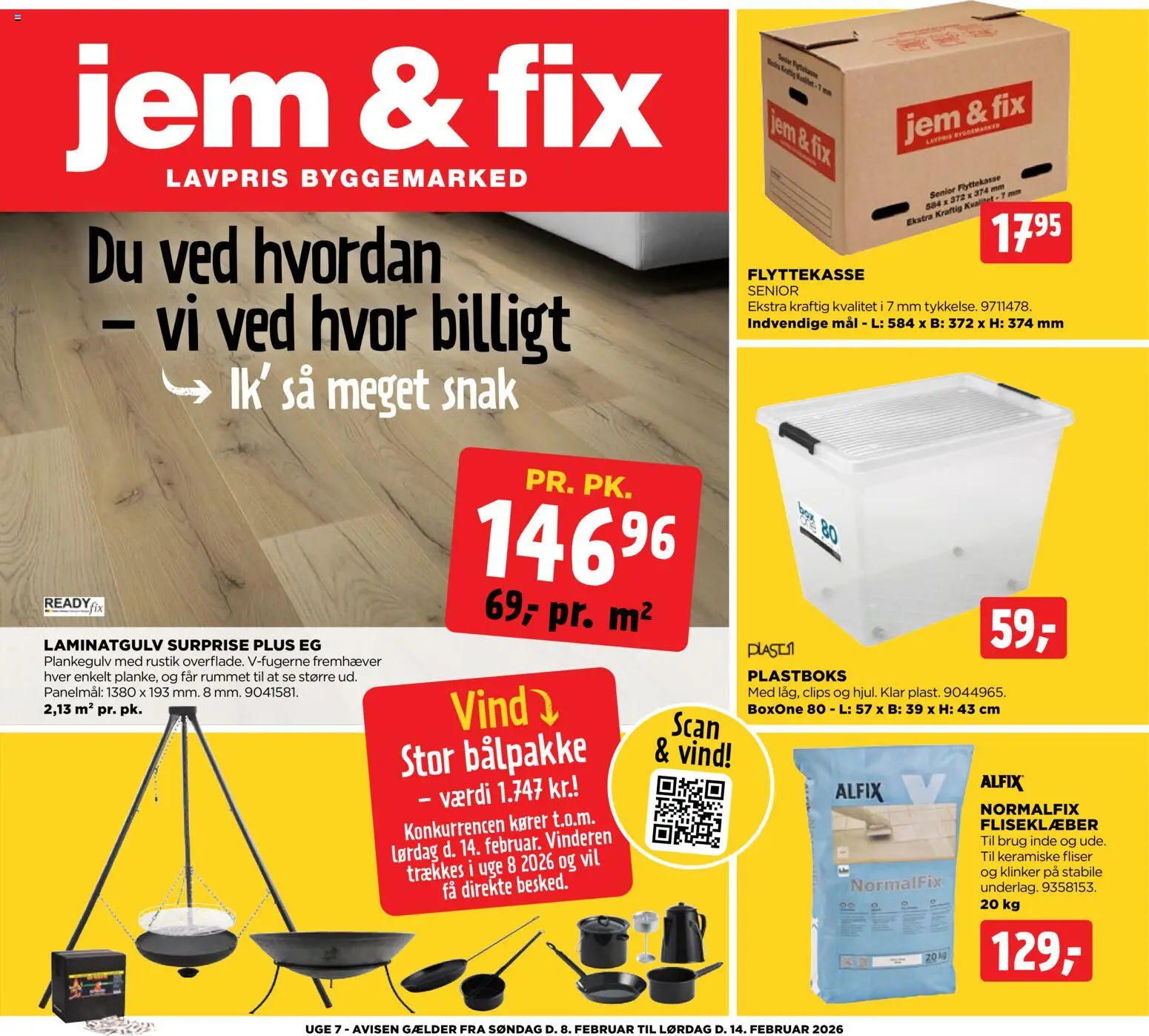 Eksempel på tilbudsavis Tilbudsavis fra butik Jem & fix gyldig fra 08/02/2026