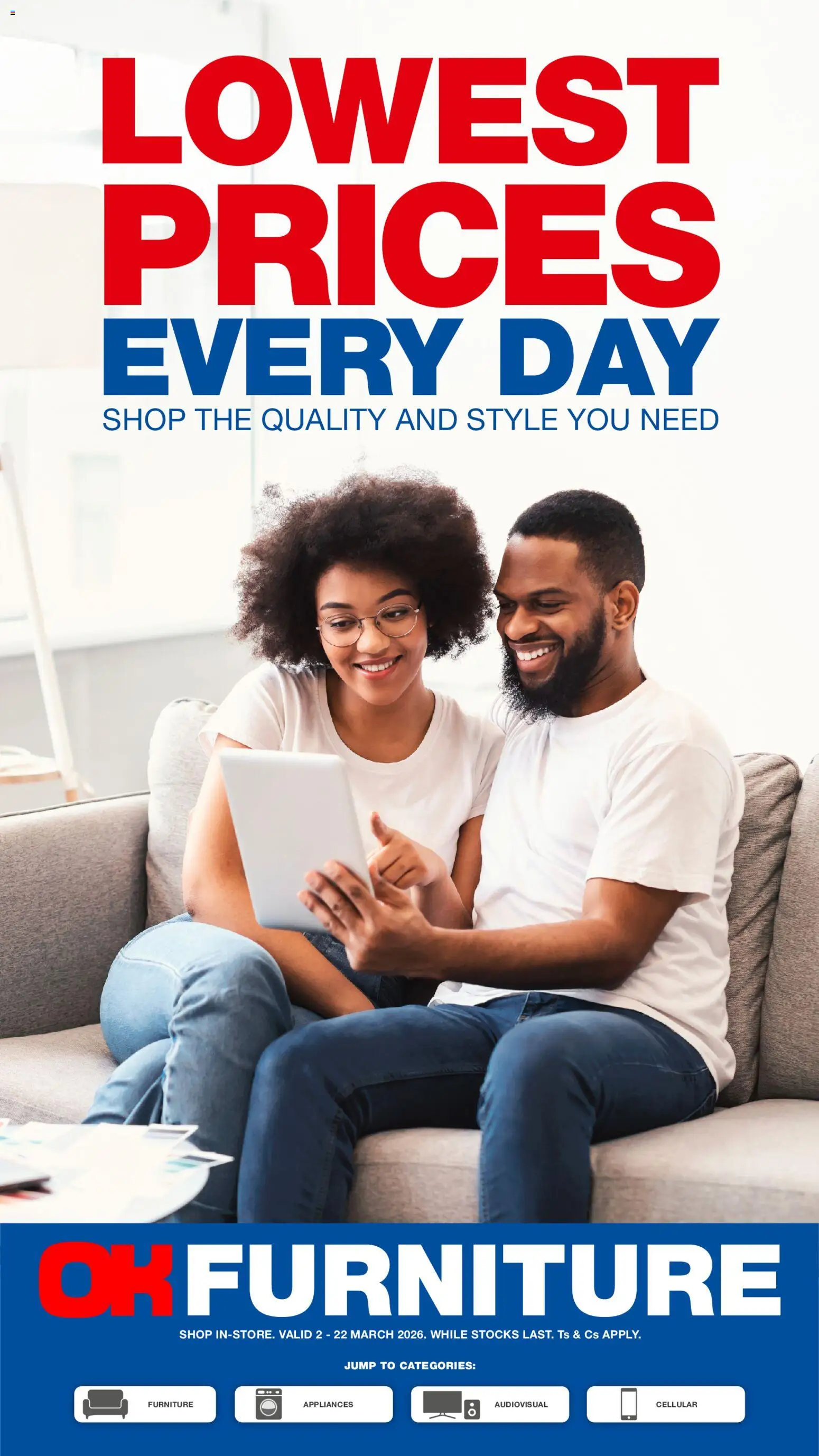 Preview of OK Furniture flyer valid from 02/03/2026