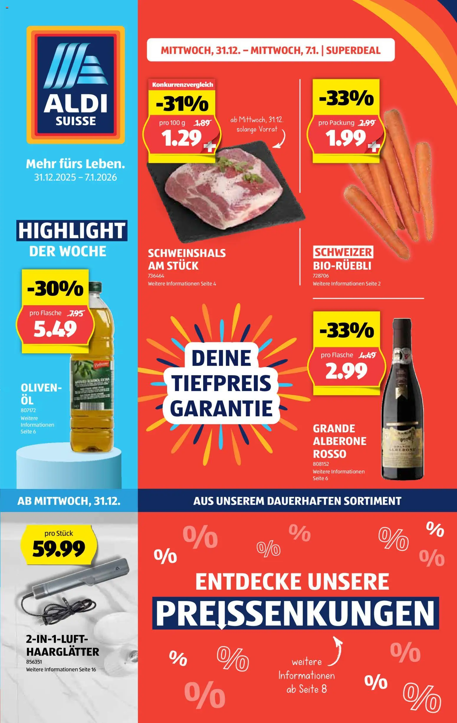 Vorschau des Merkblatts Aktionen vom Shop Aldi gültig von 31.12.2025 bis 07.01.2026