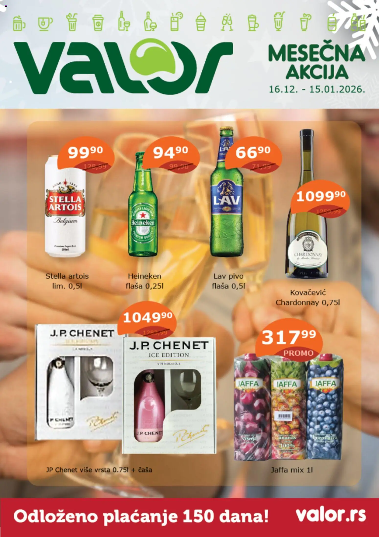Pregled Valor kataloga - važi od 16.12.2025 - Ananas, Heineken, Pivo, Borovnica, Stella Artois, Chardonnay
