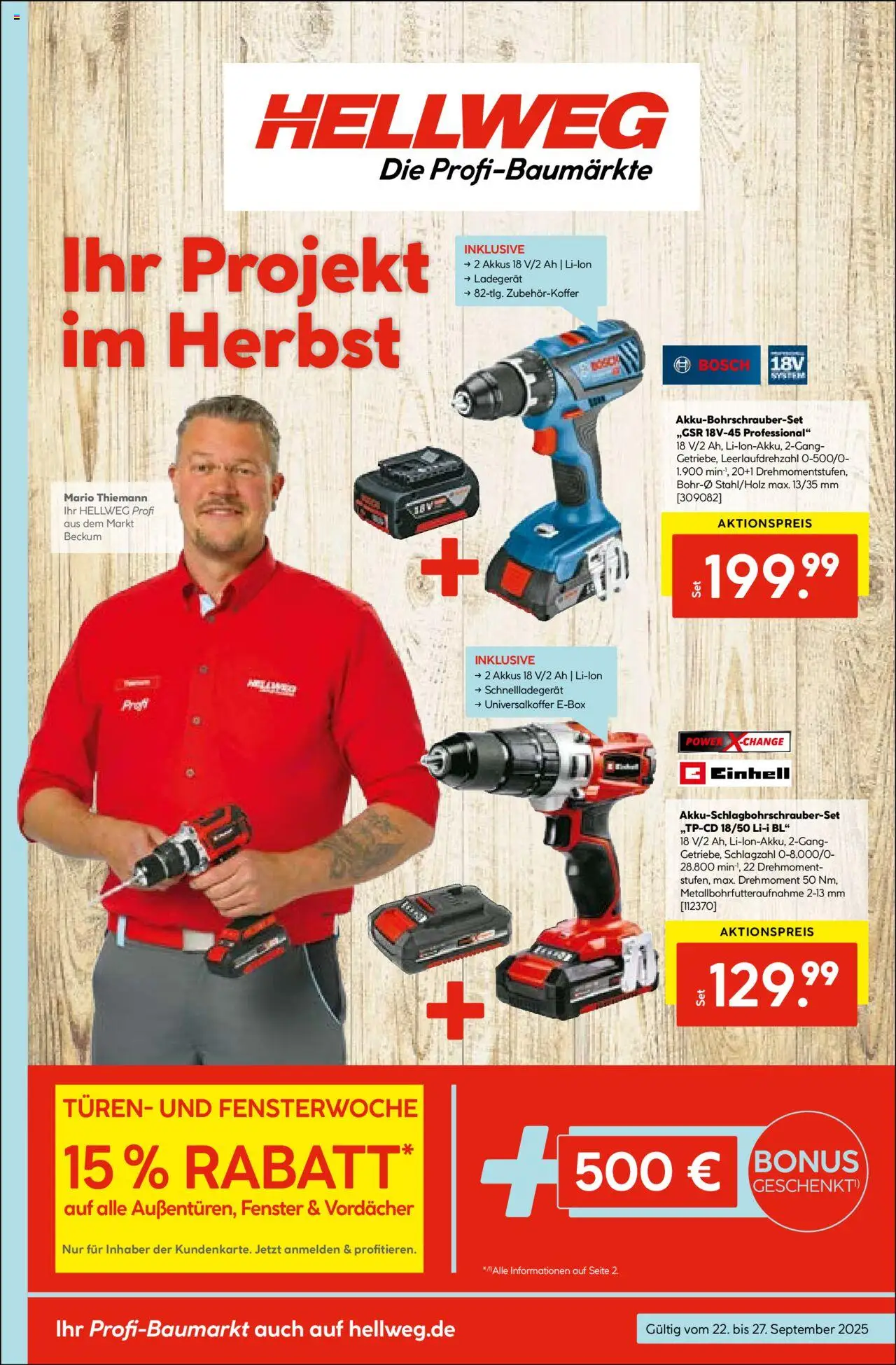 Vorschau von dem Prospekt des Geschäftes Hellweg, gültig ab dem 22.09.2025 - Bosch, Ladegerät