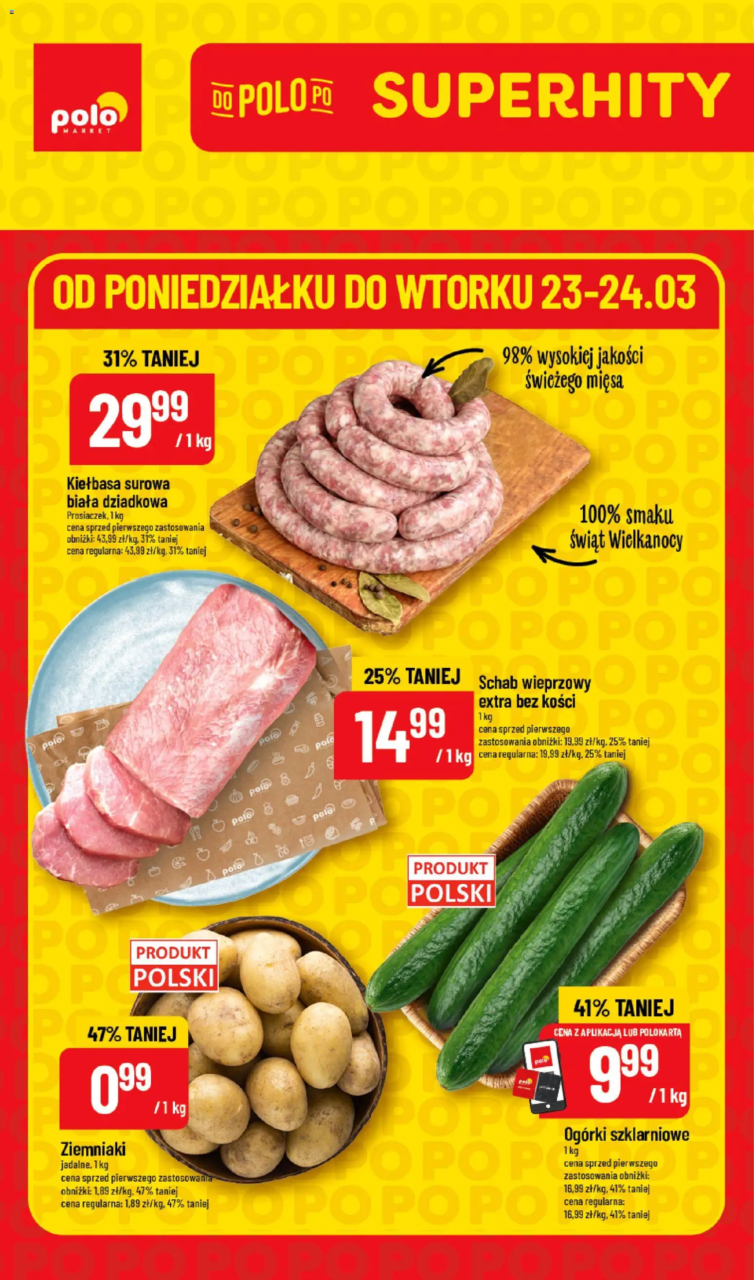 Pogląd gazetki "POLOmarket gazetka - Super Hity" ze sklepu POLOmarket ważnej od 23.03.2026