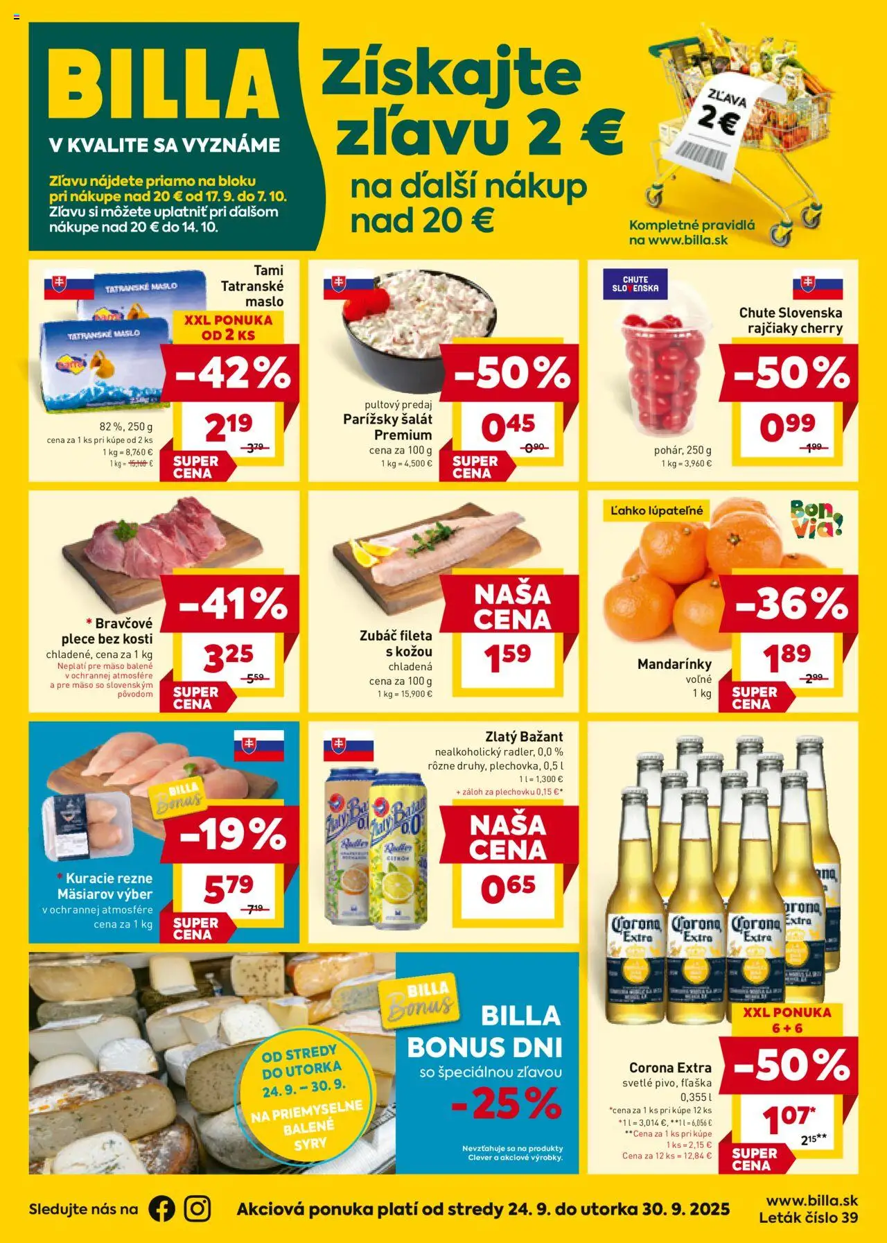 Billa leták od 24.09.2025 > Akčná ponuka online