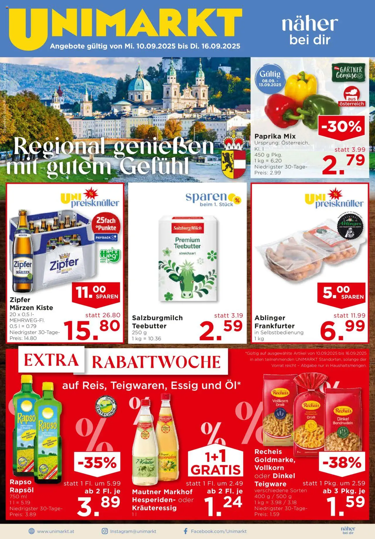  Unimarkt Salzburg ab (10.09.2025 - 16.09.2025) - Seite 1
