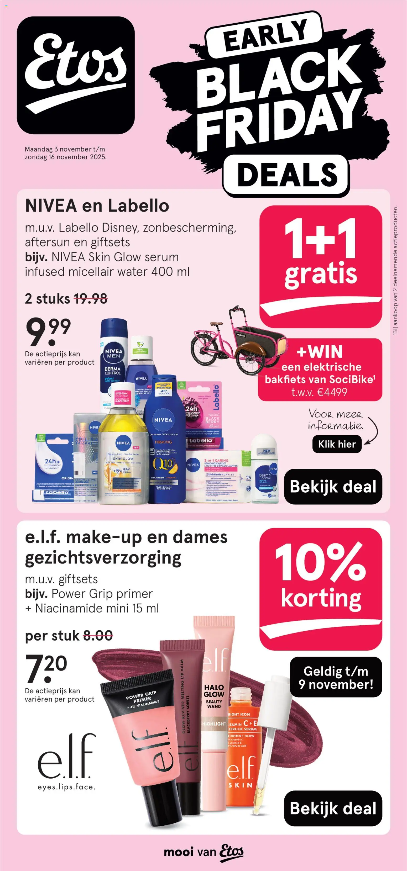 Voorbeeld van Black Friday van winkel Etos geldig vanaf 03-11-2025