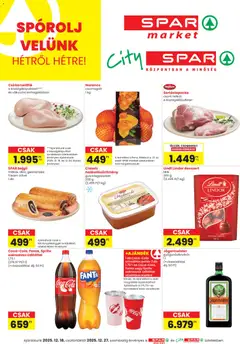 Spar - City Spar szórólap megtekintése, amely érvényes 2025.12.18.-től